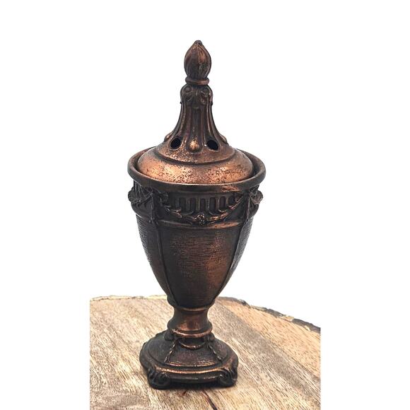 Vintage 1920's Metal Copper Finish Art Nouveau Incense Burner - Picture 6 of 6